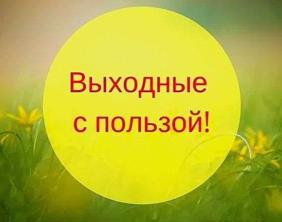 Выходные с пользой.